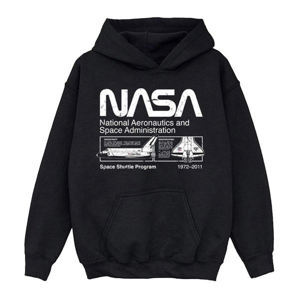 NASA Boys Space Shuttle Hoodie - Black