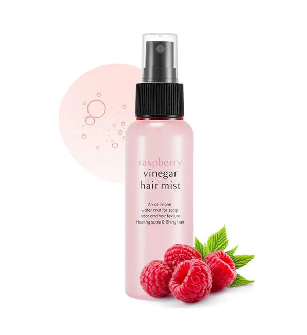 Lightweight, non-greasy A'PIEU Raspberry Hair Mist – Sweet-scented Korean vinegar treatment for soft, frizz-free hair at Atelier De Glow UK.