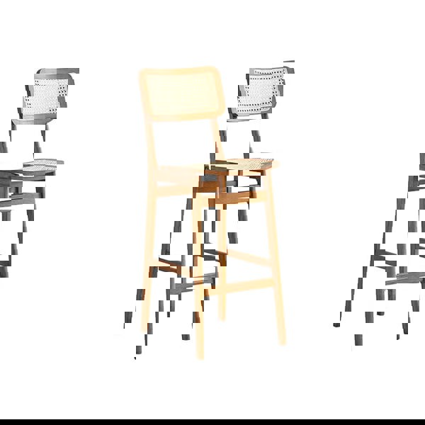 Anya Bar Stool, Rattan & Solid Wood-Rit Concept-Rit Concept