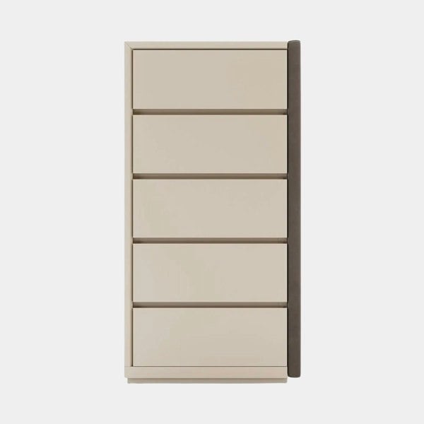 Domkapa Miley Lacquered Tallboy with Upholstered Side