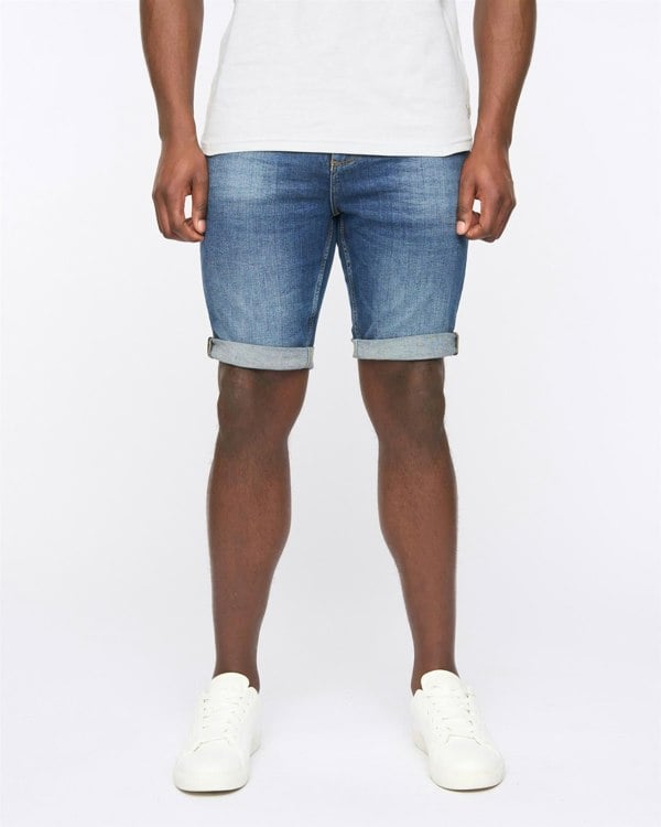 Duck and Cover Mustone Denim Shorts Dark Stone Wash