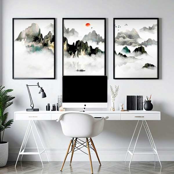 Office decor ideas for work | set of 3 wall art prints