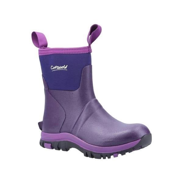 Cotswold Womens Blaze Neoprene Wellington Boots - Purple