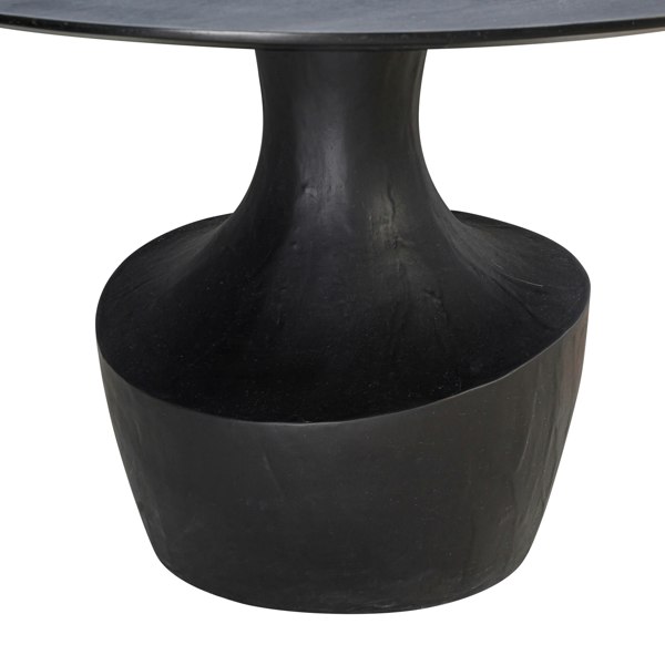 Furniture Edit Gevra Black Acacia & Faux Plaster Dining Table