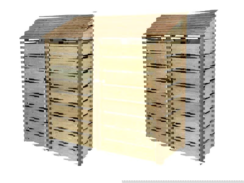 Arbor Garden Solutions Slatted Wooden Log Store with Doors W-187cm, H-126cm or 180cm, D-88cm