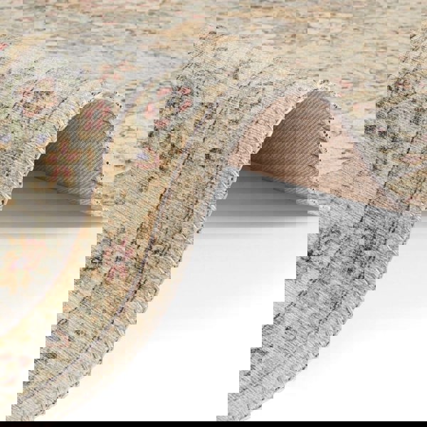 Nain Oriental-Optic Golden Yellow Rug – Vintage Medallion