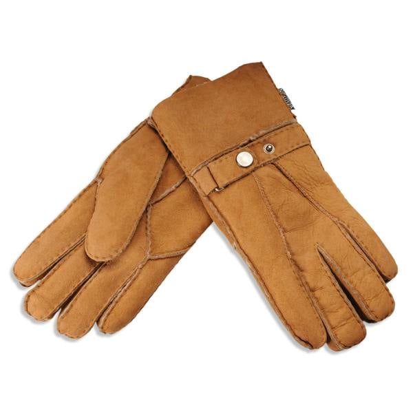 Nordvek Mens Sheepksin Gloves With Buckle Strap