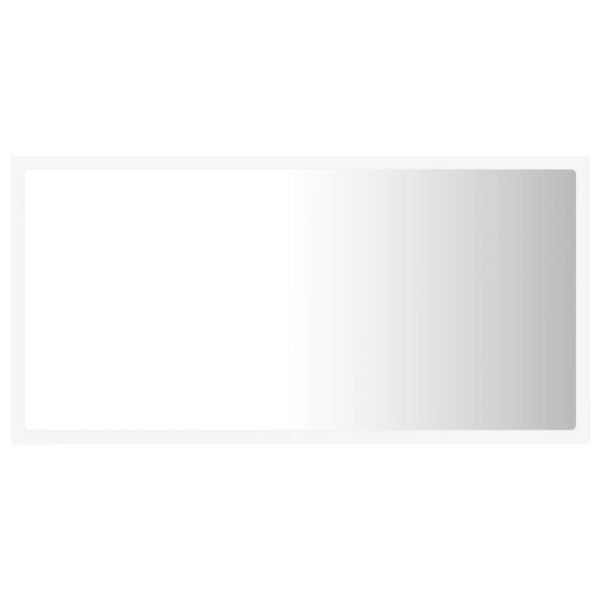 Berkfield LED Bathroom Mirror White 80x8.5x37 cm Acrylic