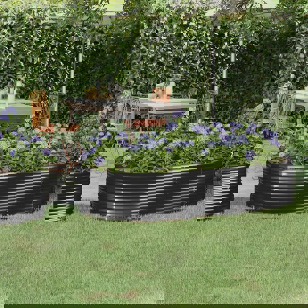 Berkfield Garden Raised Bed Powder-coated Steel 175x100x36 cm Anthracite