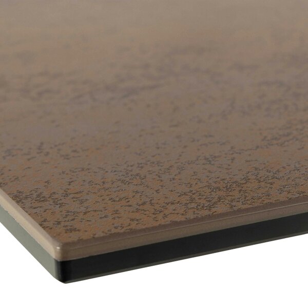 Wyld Haus Perth 160cm 6 Seater Brown Ceramic Dining Table Industrial Black Metal Legs