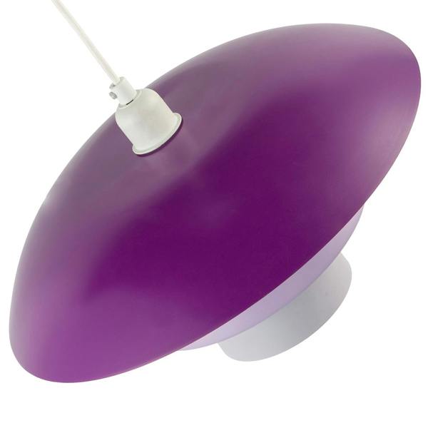 Modern Designer Purple and Lilac Lavender Metal Pendant Lighting Shade Image 4