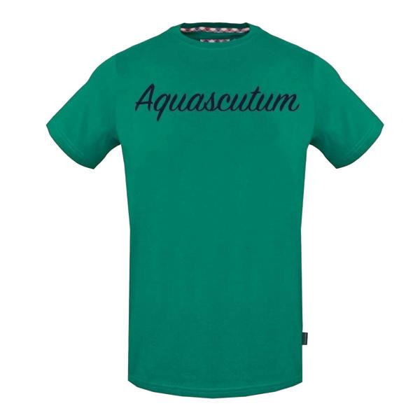 Aquascutum Mens Signature Logo T-Shirt - Green - 