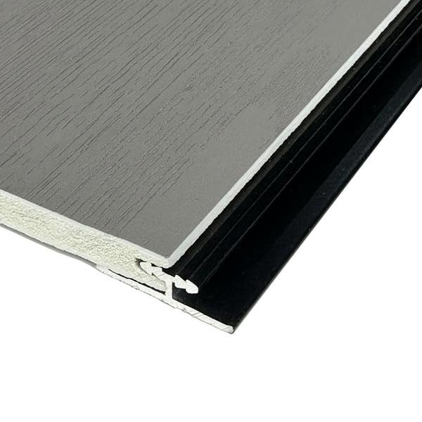 ENER-J Invisible line Aluminium Trims for 8mm Charcoal boards, Black Size: 3000 mm (Pack of 2)