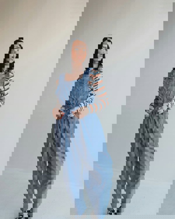 Alice Blue Smocking Strap Jumpsuit- image 9