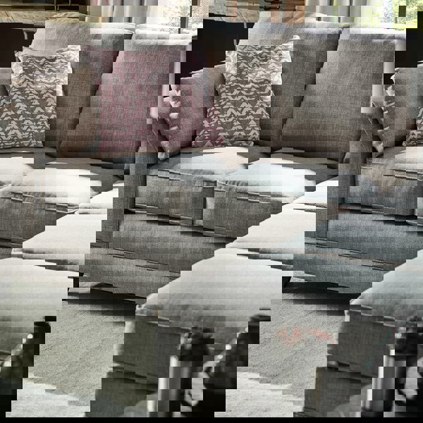 Furnishings For Less Hilliard Fullback Fabric 4 Seater Corner Sofa