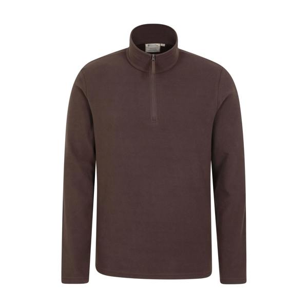 Mountain Warehouse Mens Camber II Half Zip Fleece Top - Brown - 