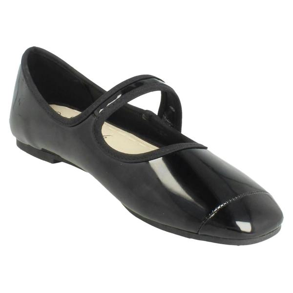 Savannah Ladies Savannah Flat Elasticated Strap Slip On Smart Shoes F80584