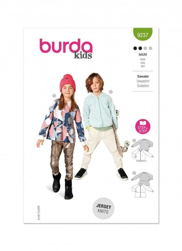 Burda Sewing Pattern 9237 Jackets For Kids, 4-11 (104-146) - Easy