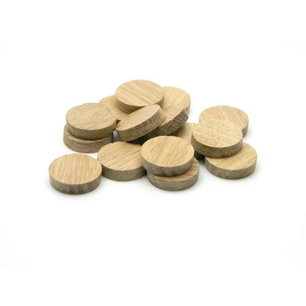 25mm - 1" Oak Flat Head Cross Grain Plug