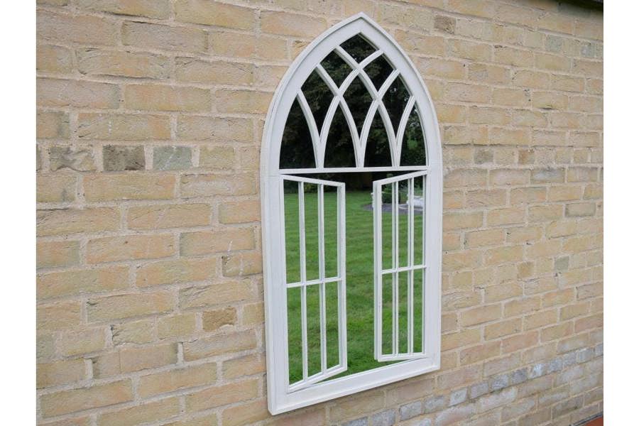 Large Window Wall Mounted  Vintage Design Mirror for Garden or Home