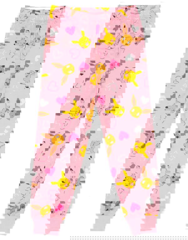 Pokemon Girls Pink Frills Long Sleeve Long Leg Pyjama Set