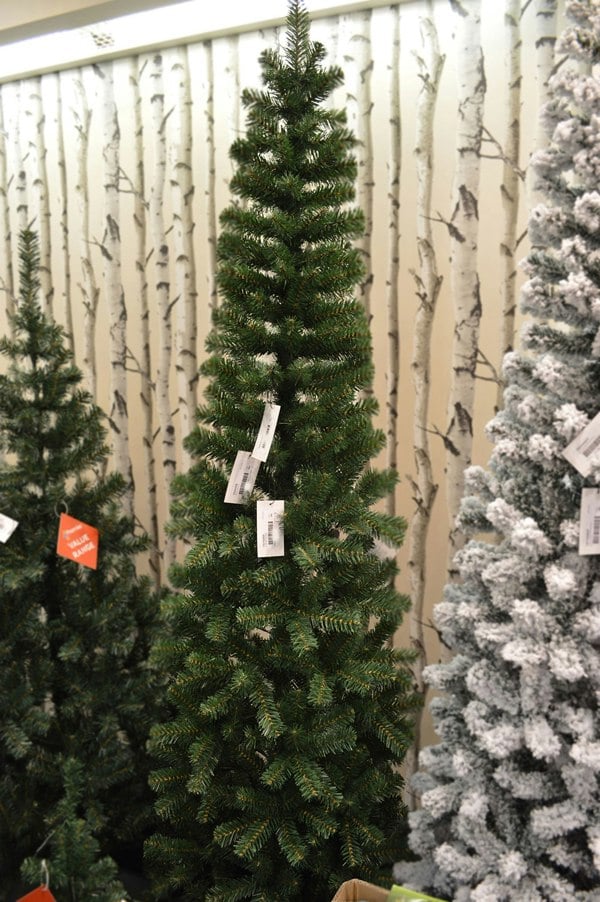 Samuel Alexander 2.2m (7.5ft) Premier Plain Green Spruce Pine Slim Christmas Tree with Stand