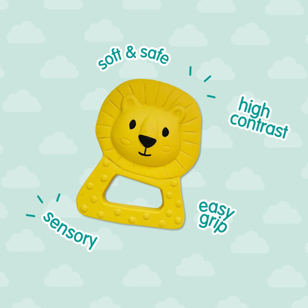 SES Creative Teether Lou Lion - 100% Natural rubber