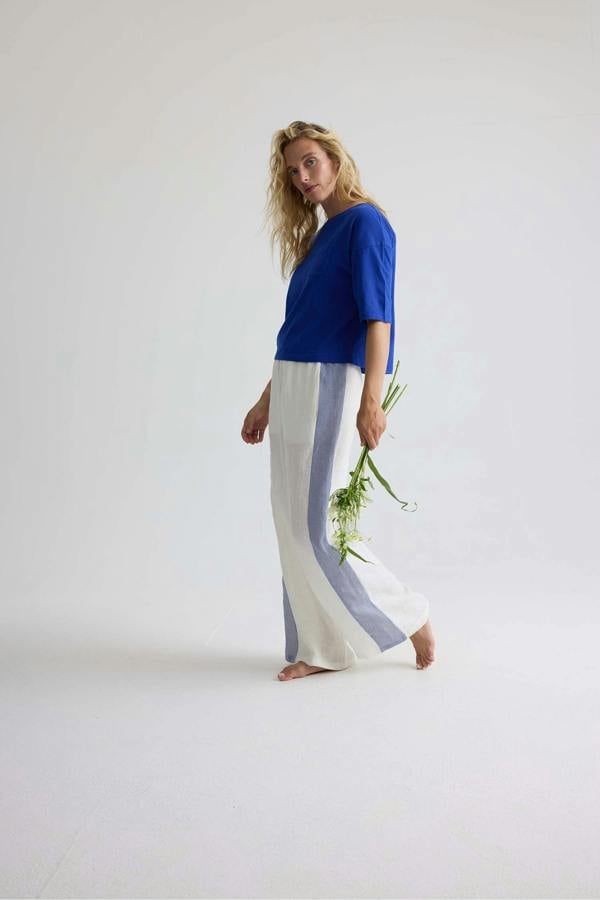 Pretty You London Relaxed Cotton T-Shirt In Bluing