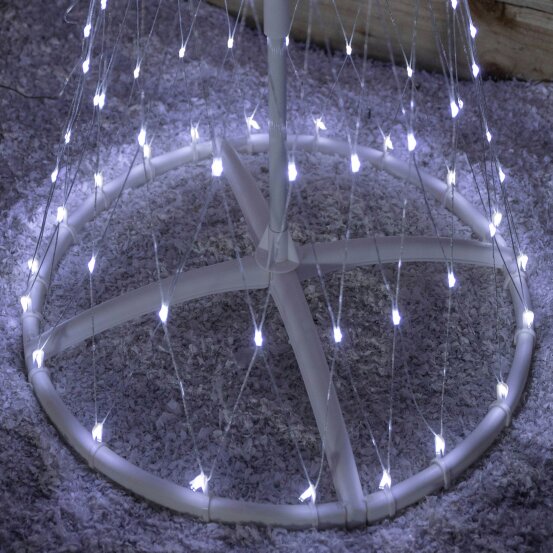 Samuel Alexander 1.8m Light up Christmas Cone Tree with 220 White LEDs and Timer Function