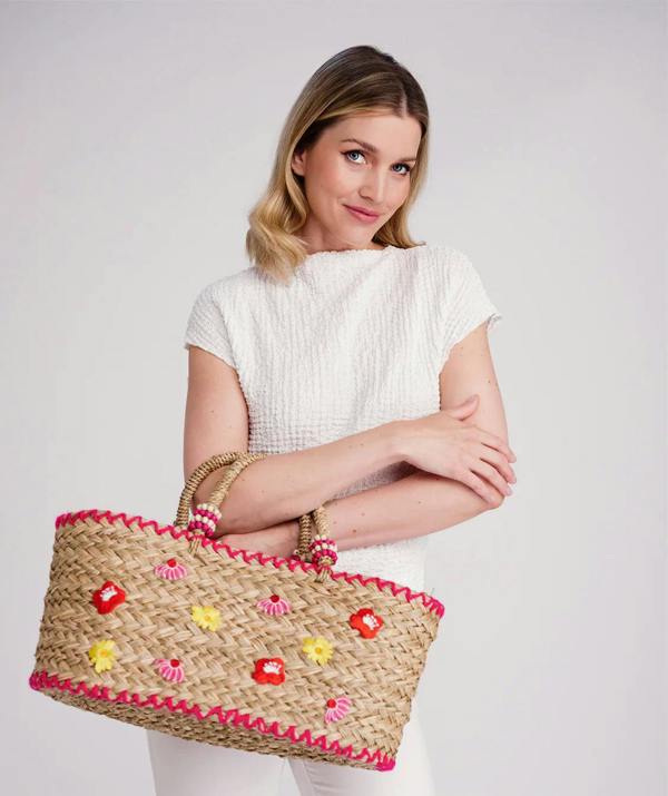 Pia Rossini Kaylee - Straw Beach Basket