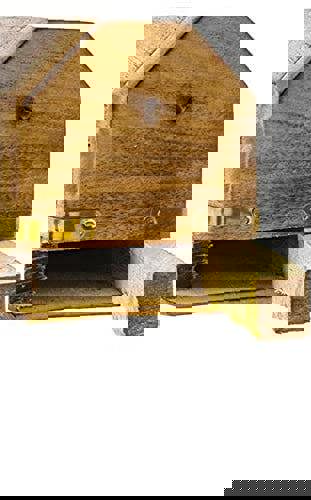 KAV Wooden Incense Burner Stick Holder Coffin Box- Ash Catcher with Brass Inlay for Home Utilities & Accessories, Meditation & Home Fragrance Products