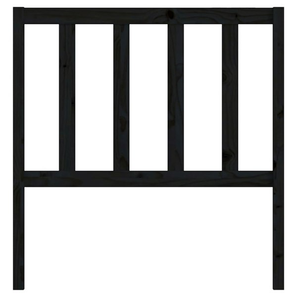 Berkfield Bed Headboard Black 96x4x100 cm Solid Wood Pine