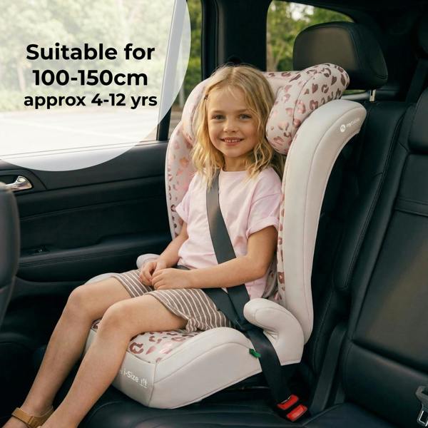 My Babiie MBCS23 High-Back Booster Lite R129 Car Seat - Blush Leopard