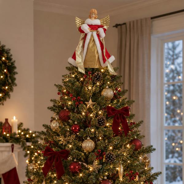 Samuel Alexander 30cm Traditional Christmas Angel Tree Topper Decoration