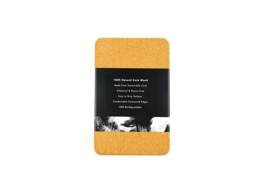 Kati Kaia Natural Cork Block and Strap in Warm Tan with Comfortable Contoured Edges