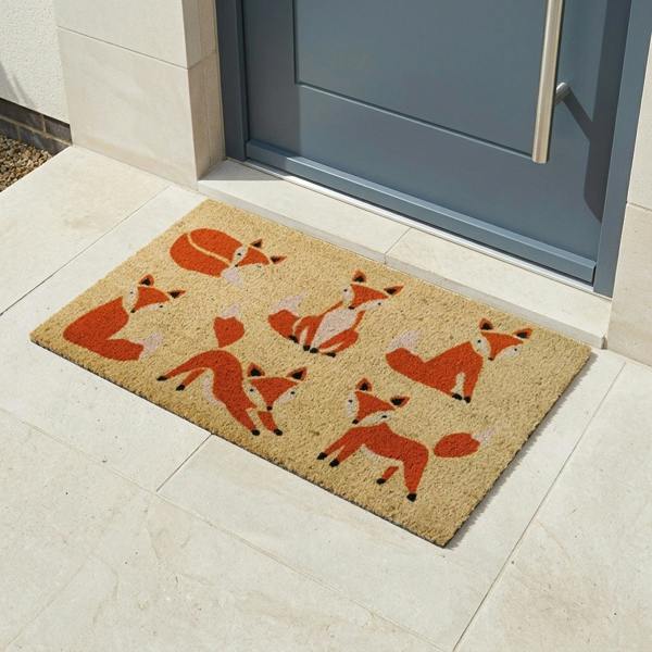 Garden Greatness Six Vixens Decorative Natural Coir Doormat