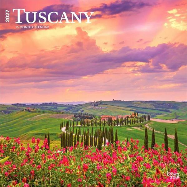 Tuscany Calendar 2027, Wall Calendars, Month To View, Travel, Gift