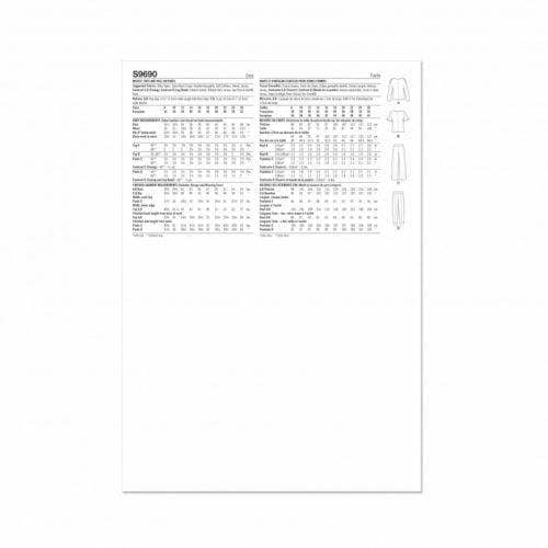Simplicity Sewing Pattern 9690, Tops, Trousers for Women, K5 (8-10-12-14-16) - Easy