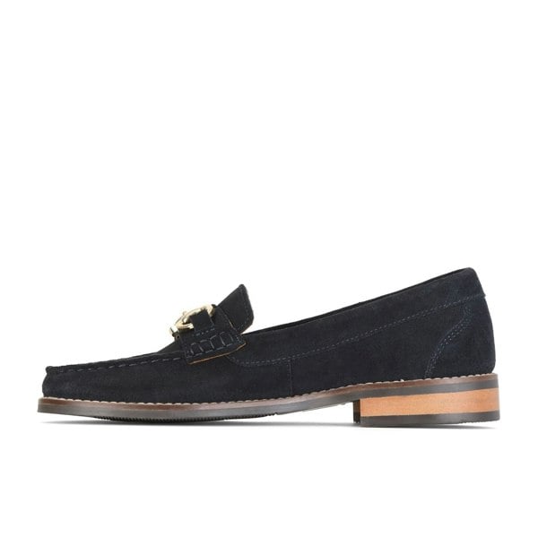 Moretta Womens/Ladies Rosa Suede Loafers - Navy