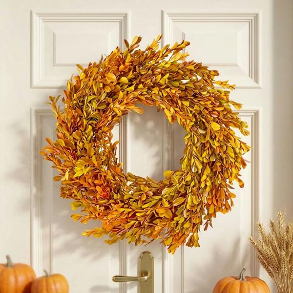 Garden Greatness Harvest Dried Autumn Leaf Wreath