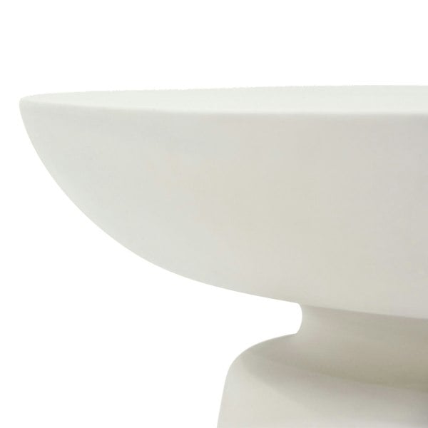 Elementi Kylix GRC Side Table in Cream White