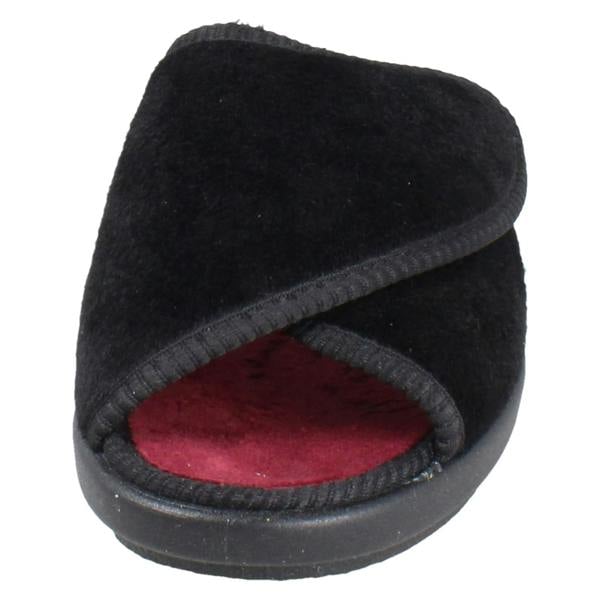 DB Shoes Ladies DB Wide Fitting Slippers - Red Start