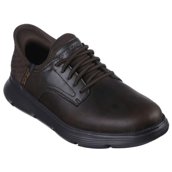 Skechers Mens Garza - Gervin Leather Oxford Shoes - Chocolate