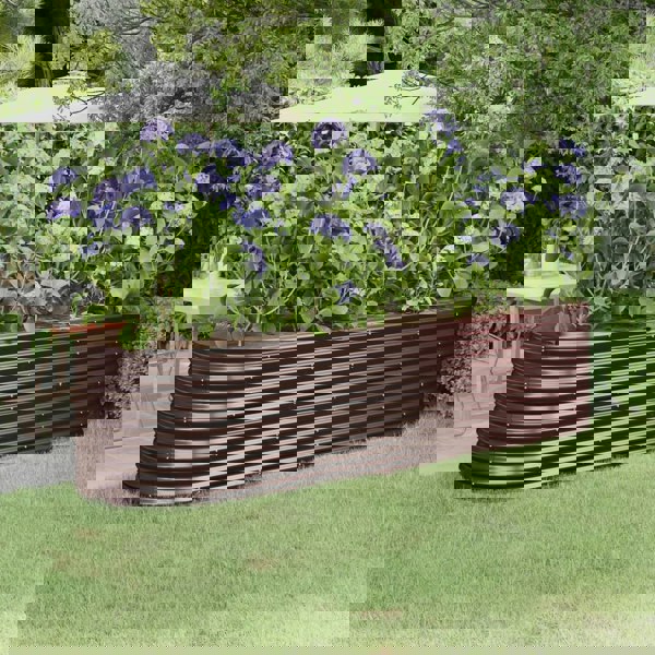 Berkfield Garden Raised Bed Powder-coated Steel 296x80x68 cm Brown