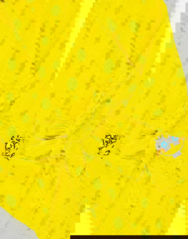 SpongeBob SquarePants Unisex Kids Yellow Spongebob Squarepants Novelty Face Hood Bathrobe