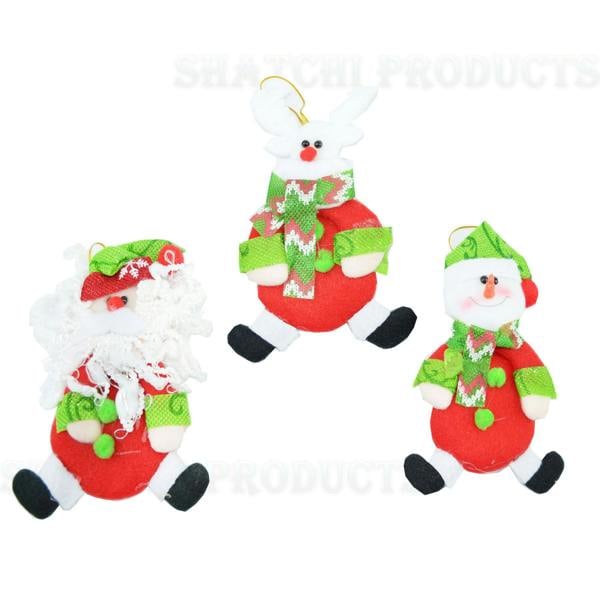 3 Handmade Novelty Teddy Christmas Tree Hanging Decorations, Soft Foam Festive Display Ornaments for Home and Seasonal Styling image 6