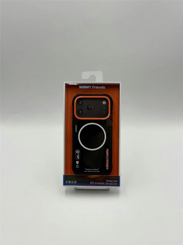 Nimmy Friends Nimmy Cool & Cute 2.0 Case with MagSafe for iPhone 17 Pro 6.3" Black Orange - N-YJKM-CX2.0-IP17-PRO-01