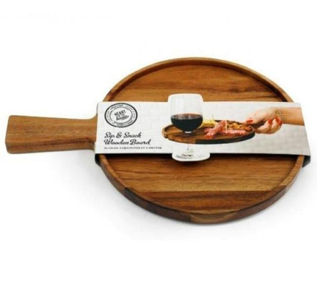 Sil 2 x Wine and apps plate serving plate holder / tray