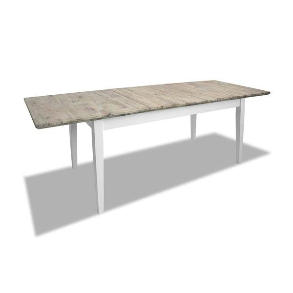 Statement Furniture Florence Rectangle Extending Kitchen Dining Table with Center Extension Leaves