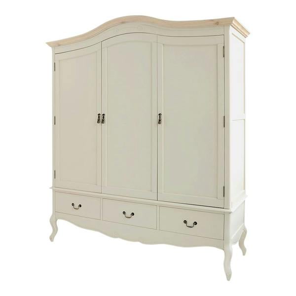 Statement Furniture Juliette Triple Wardrobe. French Style 3 Door Bedroom Storage